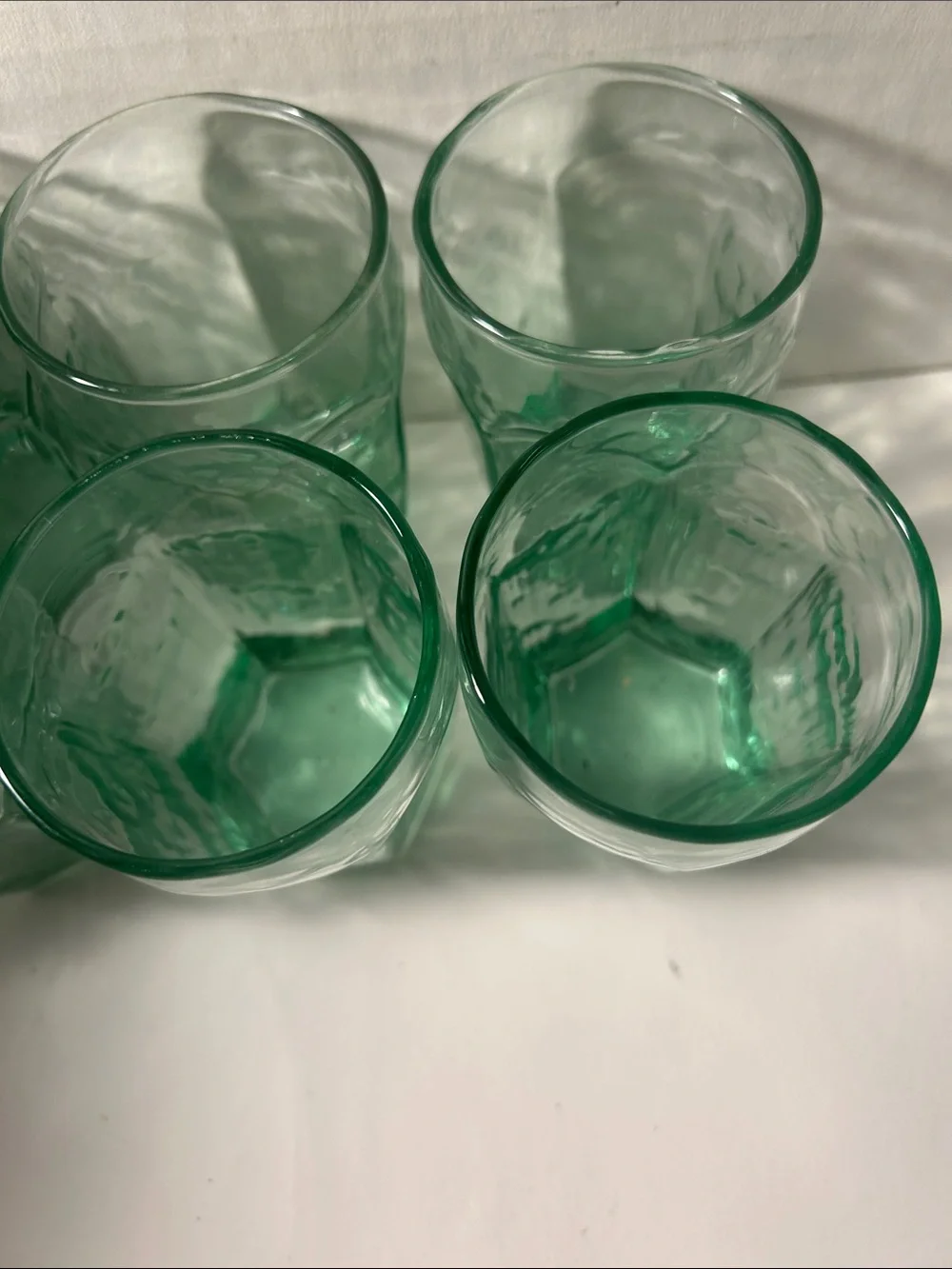 Set of 8 Green Libby Chivalry Juice Glasex